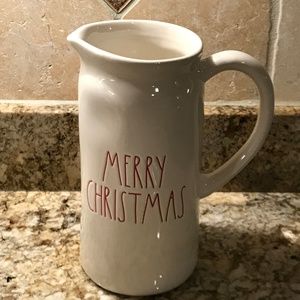Rae Dunn MERRY CHRISTMAS Pitcher LL Red